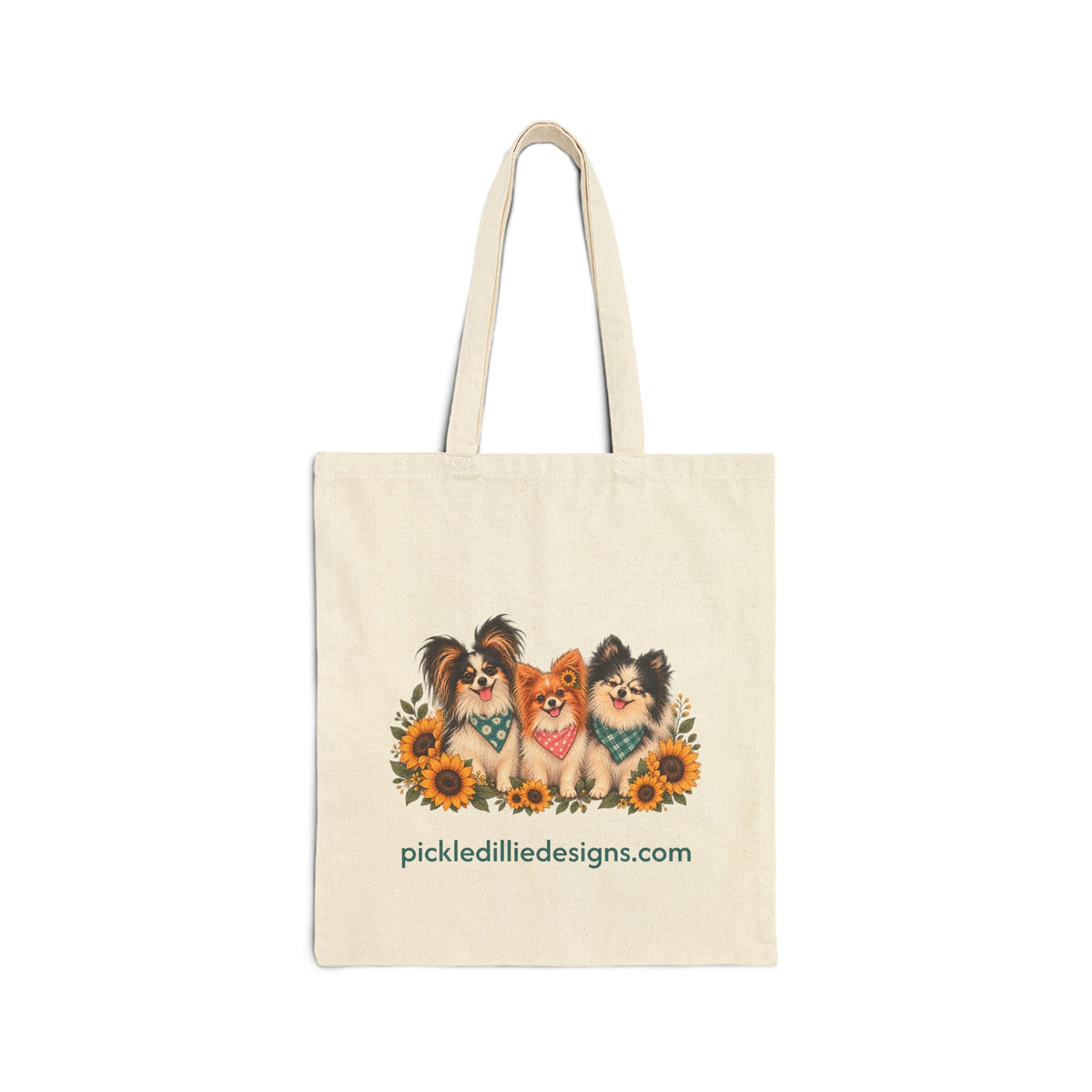 Fun Pickle-Themed Dogs Cotton Canvas Tote Bag