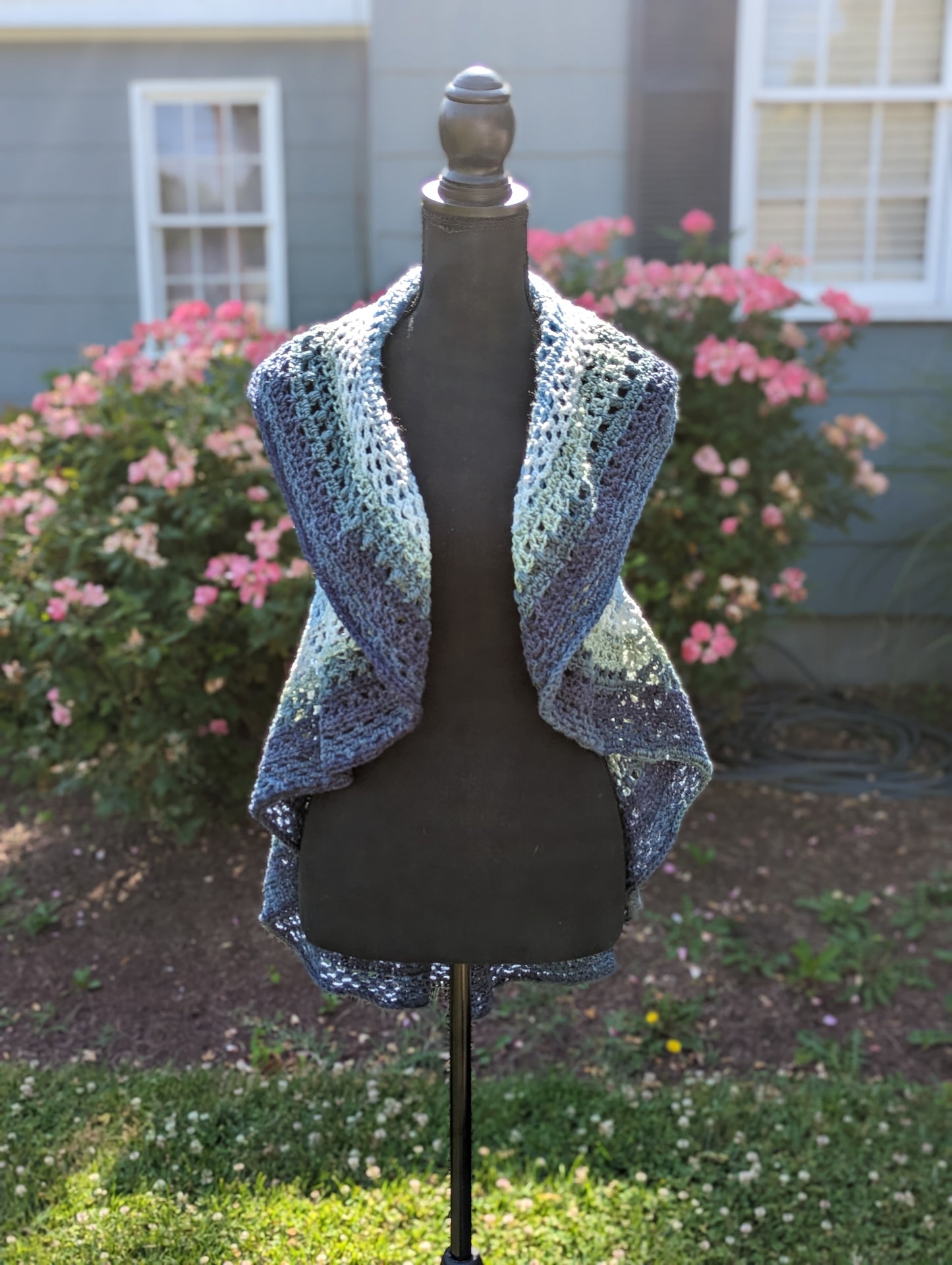 Blue Crochet Sweater