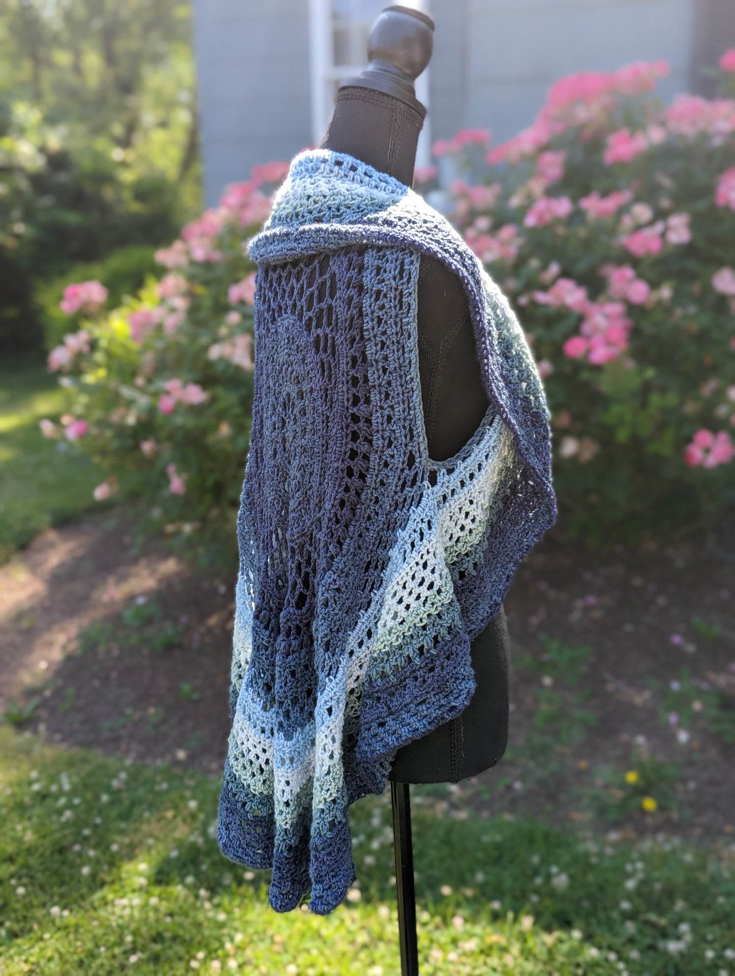 Blue Crochet Sweater
