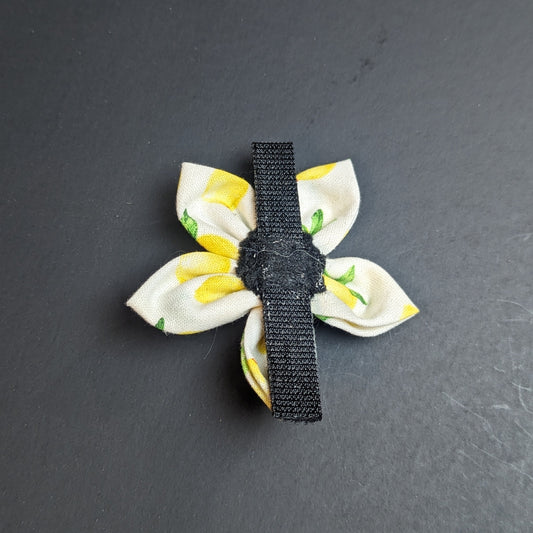 Lemons & Pearls Dog Flower Bow - XS