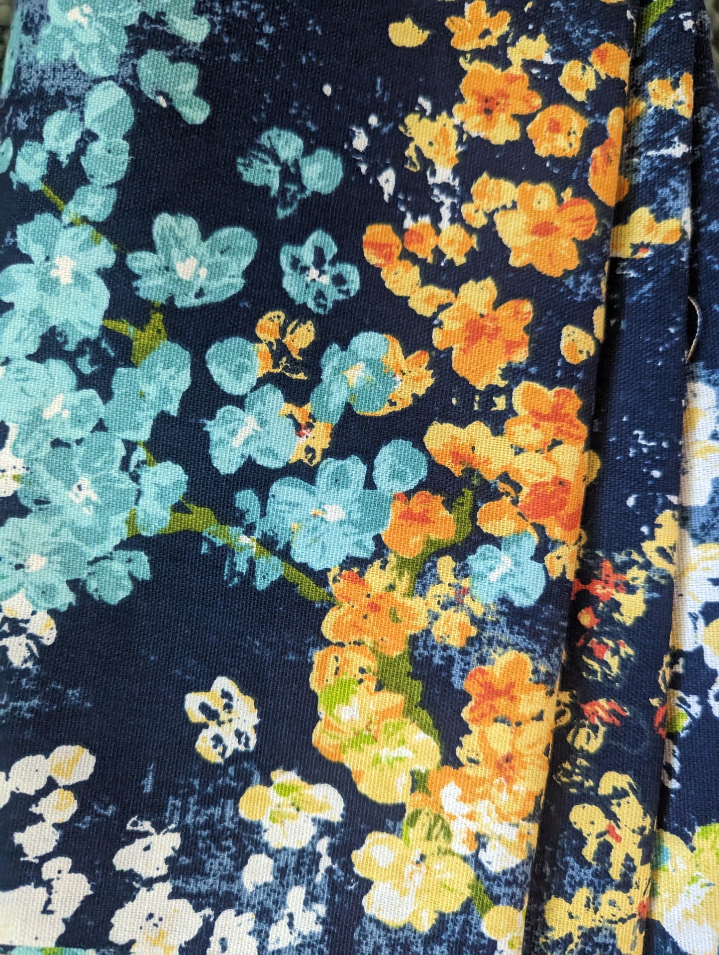 Custom Bow Order - Navy Multi Color FLowers