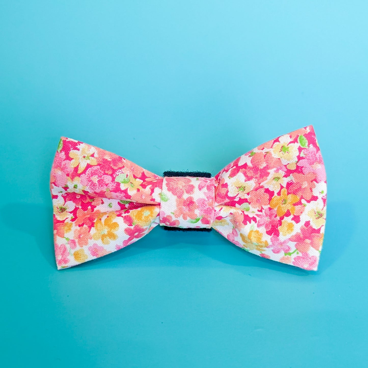 Pink Spring Floral Dog Bowtie
