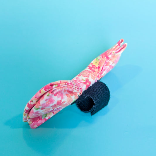 Pink Spring Floral Dog Bowtie