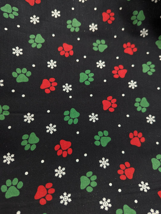 Custom Bow Order - Holiday Paw Prints