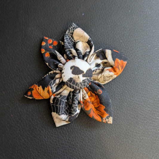 Walking in Spider Webs Mini Flower Bow